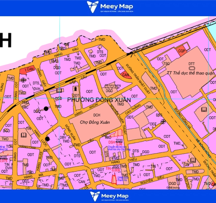 Bản đồ quy hoạch quận Hoàn Kiếm Hà Nội 2025| Kế hoạch sử dụng đất 38 Bản đồ quy hoạch Đồng Xuân, Hoàn Kiếm