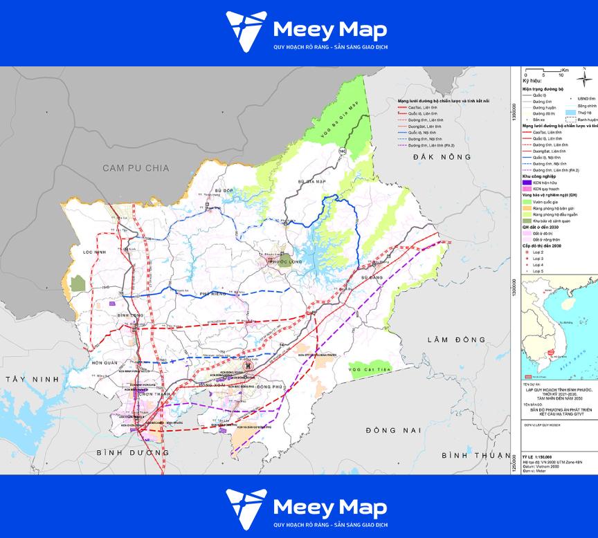 Quy hoạch giao thông tỉnh Bình Phước giai đoạn 2024-2030 1 Bản đồ quy hoạch giao thông tỉnh Bình Phước đến 2030
