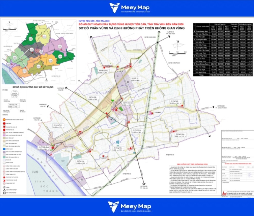Bản đồ quy hoạch huyện Tiểu Cần, Tỉnh Trà Vinh năm 2024 1 Bản đồ quy hoạch không gian tiểu cần