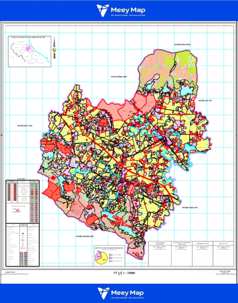 Bản đồ quy hoạch huyện Can Lộc, Tỉnh Hà Tĩnh 2024| Kế hoạch sử dụng đất 6 Bản đồ quy hoạch sử dụng đất huyện Can Lộc