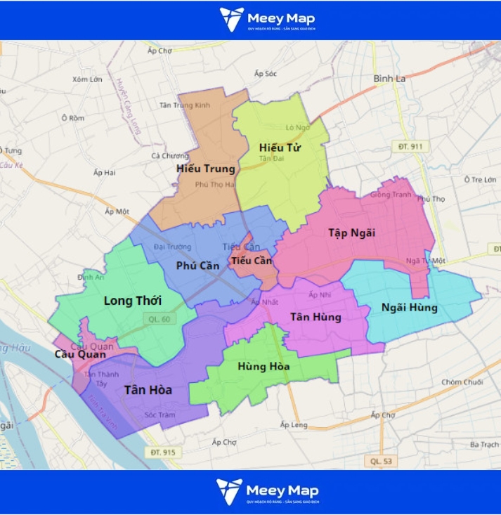 Bản đồ quy hoạch huyện Tiểu Cần, Tỉnh Trà Vinh năm 2024 5 Bản đồ Huyện Tiểu Cần, Trà Vinh