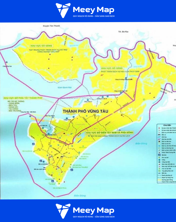 Bản đồ quy hoạch thành phố Vũng Tàu|Kế hoạch sử dụng Đất 6 Vị trí địa lý thành phố Vũng Tàu