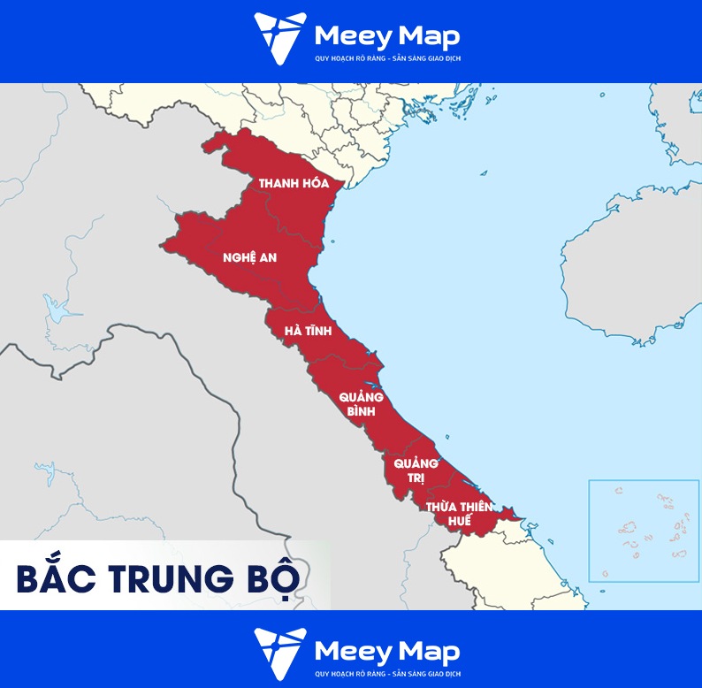 Bản đồ Miền Trung khổ lớn phóng to 2025 6 Bản đồ Bắc Trung Bộ, Việt Nam