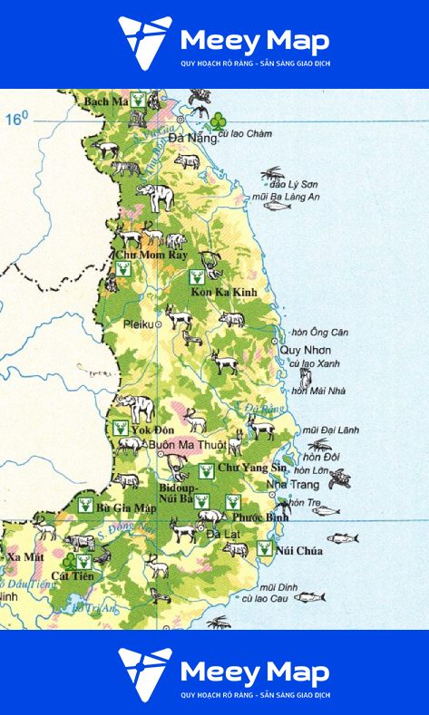 Ban do du lich khu vuc Tay Nguyen