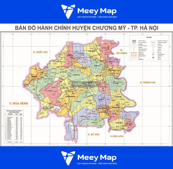 Ban do hanh chinh huyen Chuong My