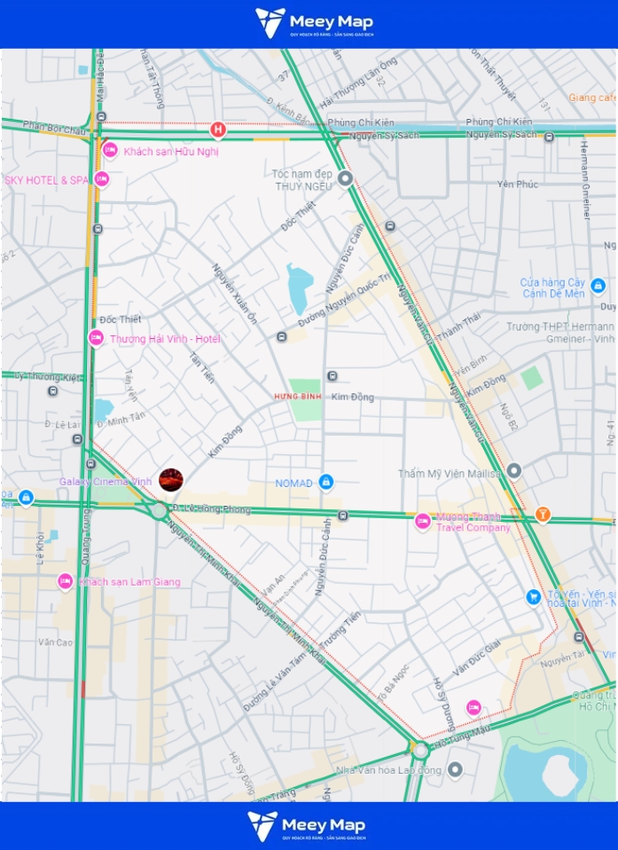 Bản đồ phường Hưng Bình, thành phố Vinh