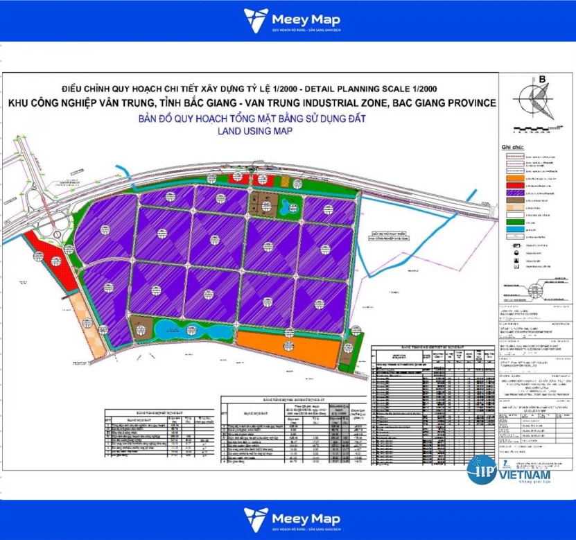 Bản đồ quy hoạch công nghiệp Vân Trung