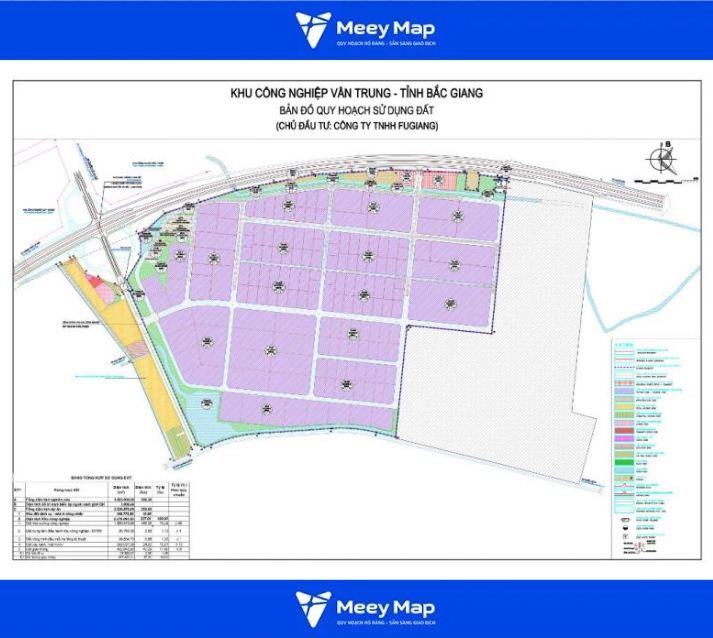 Khu Công Nghiệp Vân Trung - Bắc Giang & Danh sách công ty 5 Bản đồ quy hoạch khu công nghiệp Vân Trung tỉnh Bắc Giang