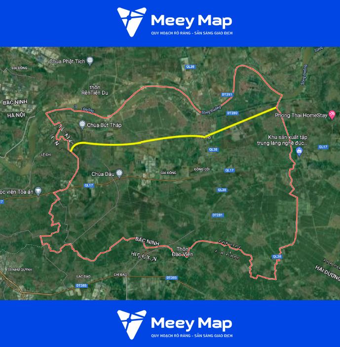 Bản đồ Huyện Thuận Thành, Bắc Ninh| Quy hoạch sử dụng đất 9 Hinh anh thuc dia google tren ve tinh