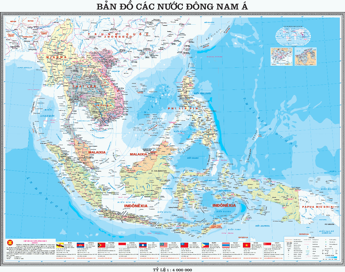 Bản đồ Đông Nam Á bằng tiếng Việt