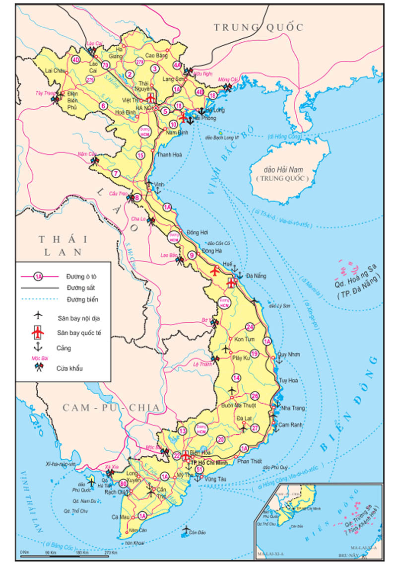 Bản đồ giao thông Việt Nam mới nhất 2024