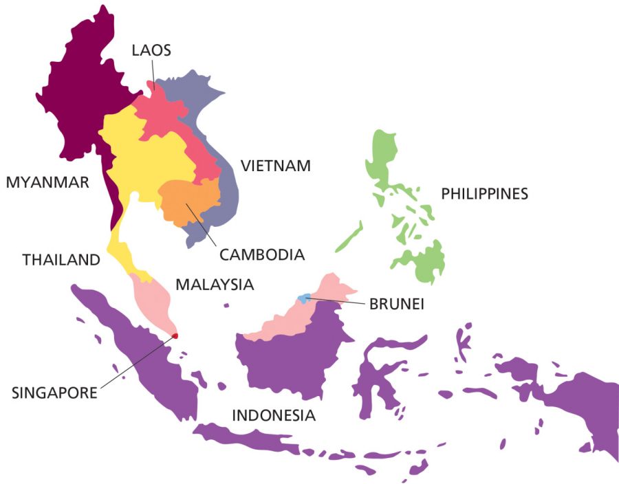 Đặc điểm của khu vực Đông Nam Á trên bản đồ thế giới