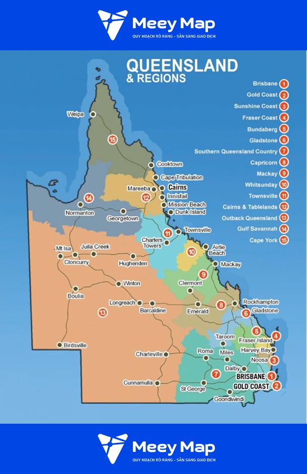 Bản đồ bang South Australia SA nước Úc