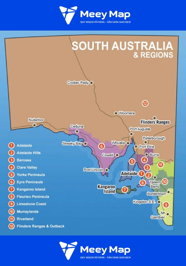 Bản đồ bang Tasmania (TAS) nước Úc