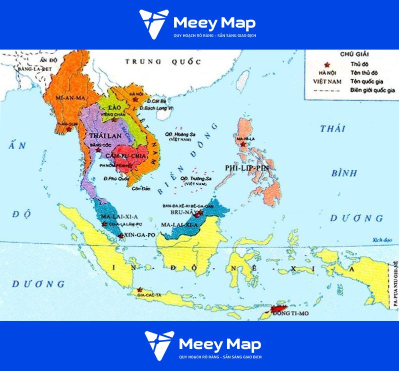 Khám Phá Bản Đồ Đông Nam Á Khổ Lớn Mới Nhất 2025 2 Bản đồ chi tiết 11 nước Đông Nam Á