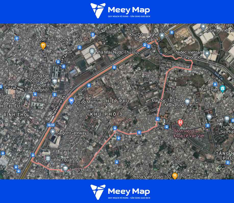 Bản đồ phường Hiệp Phú, Quận 9