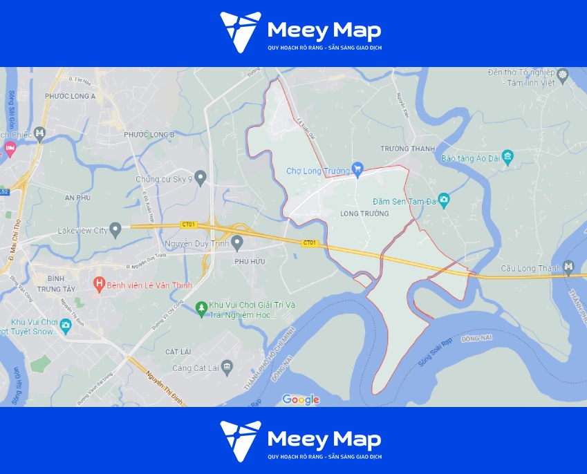 Bản đồ phường Long Trường, Quận 9