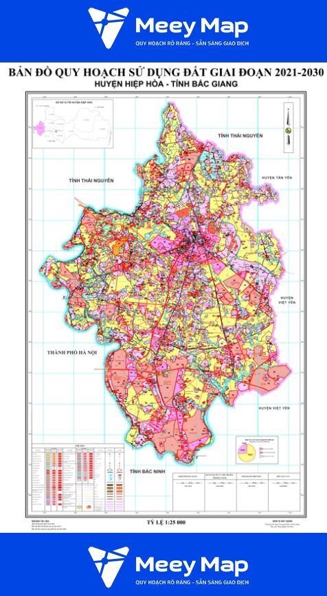 Bản đồ quy hoạch huyện Hiệp Hòa