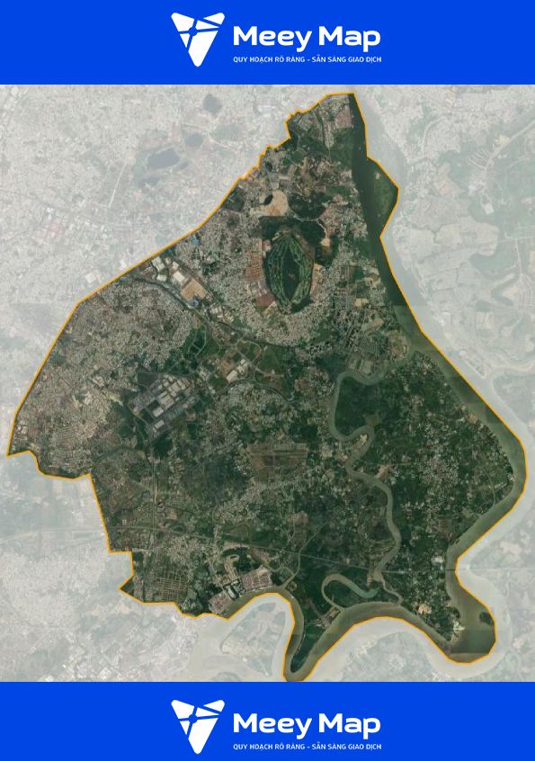 Quận 9 Thành phố Hồ Chí Minh nhìn từ vệ tinh