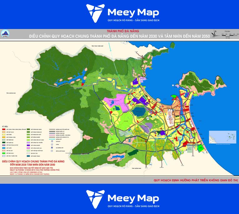 TP Da Nang the hien tren ban do quy hoach su dung dat den nam 2030