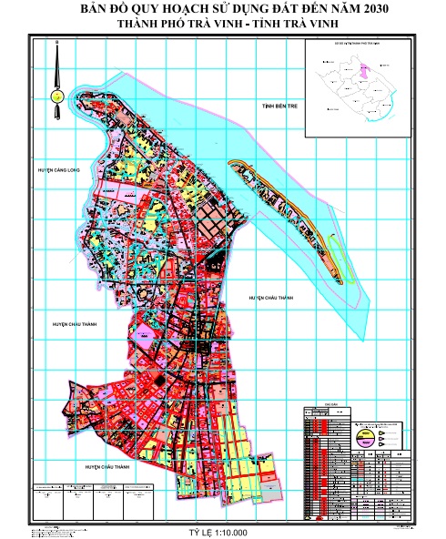 Bản đồ quy hoạch thành phố Trà Vinh, Trà Vinh 2024| Kế hoạch sử dụng đất 5 Bản đồ quy hoạch sử dụng đất thành phố Trà Vinh, tỉnh Trà Vinh