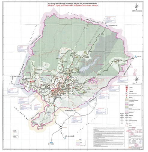 Bản đồ quy hoạch sử đất huyện Đạ Tẻh (Lâm Đồng) năm 2024 2 Bản đồ định hướng phát triển không gian vùng, huyện Đạ Tẻh