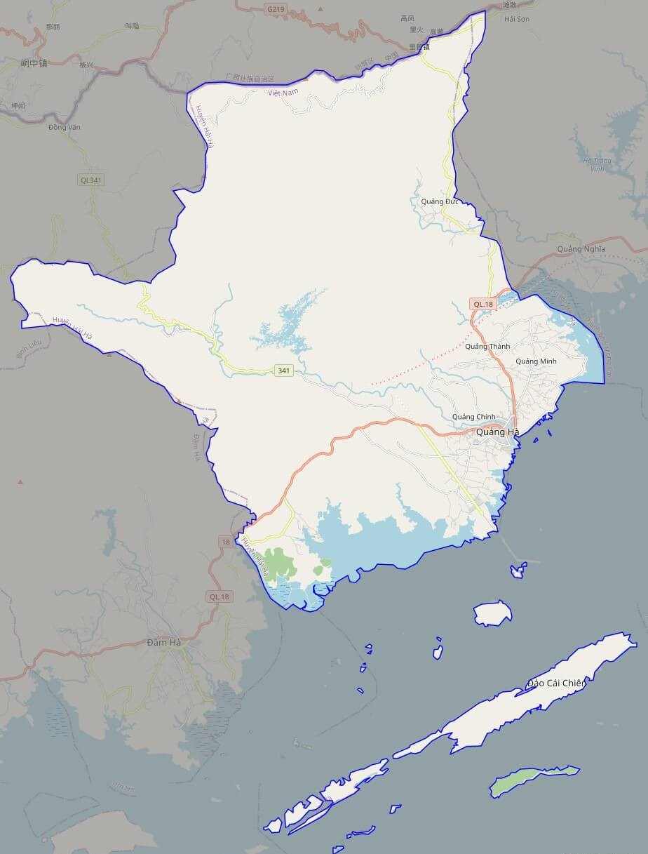 Bản đồ Huyện Hải Hà, Quảng Ninh