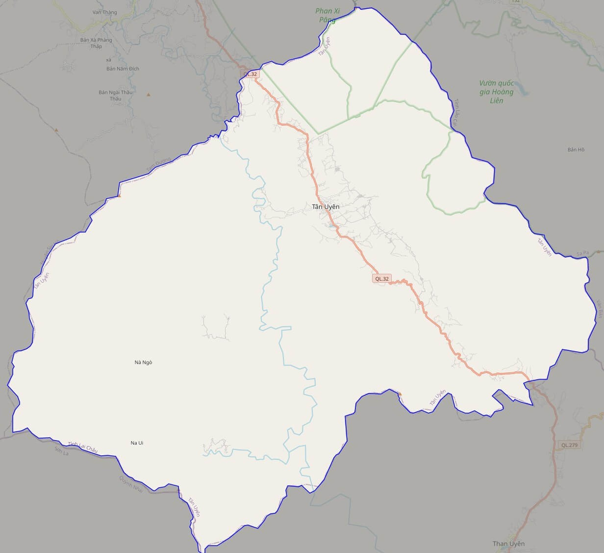 Bản đồ Huyện Tân Uyên, Lai Châu