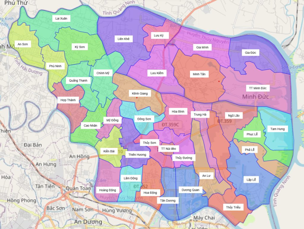 Bản đồ Huyện Thuỷ Nguyên, Hải Phòng| Bản đồ Quy Hoạch