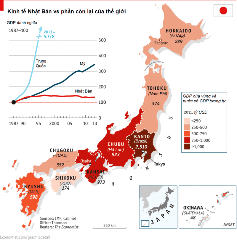 Bản Đồ GDP Nhật Bản