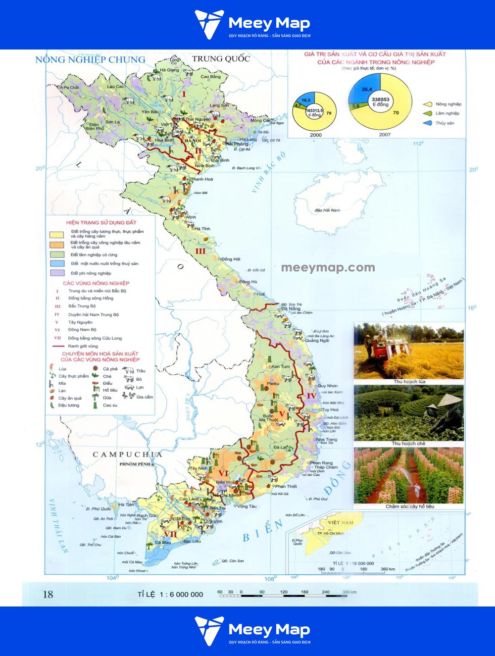 Bản đồ nông nghiệp chung Việt Nam