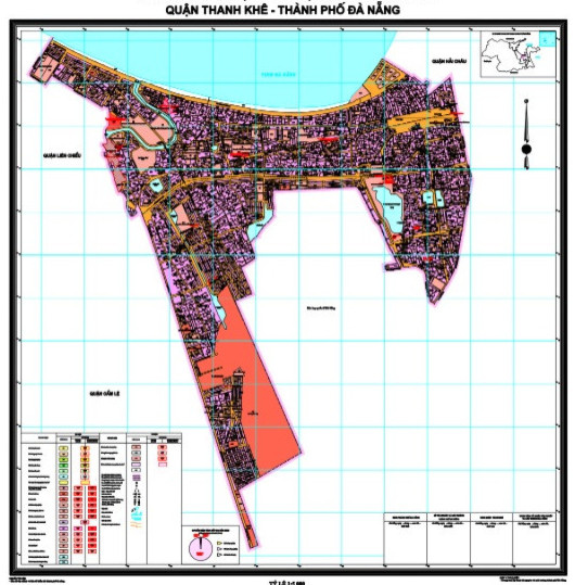 Bản đồ Quận Thanh Khê, Đà Nẵng|Quy hoạch sử dụng đất mới nhất
