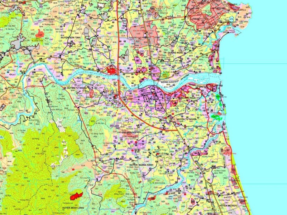 Bản đồ quy hoạch giao thông thành phố Quảng Ngãi Bản đồ quy hoạch giao thông thành phố Quảng Ngãi