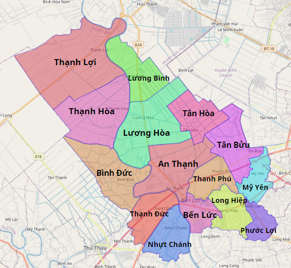 Bản đồ quy hoạch Huyện Bến Lức, Long An|Kế hoạch sử dụng đất