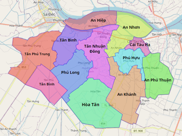 Bản đồ quy hoạch Huyện Châu Thành, Đồng Tháp| Kế hoạch sử dụng đất