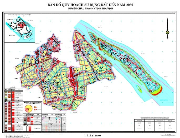 Bản đồ quy hoạch Huyện Châu Thành, Trà Vinh| Kế hoạch sử dụng đất