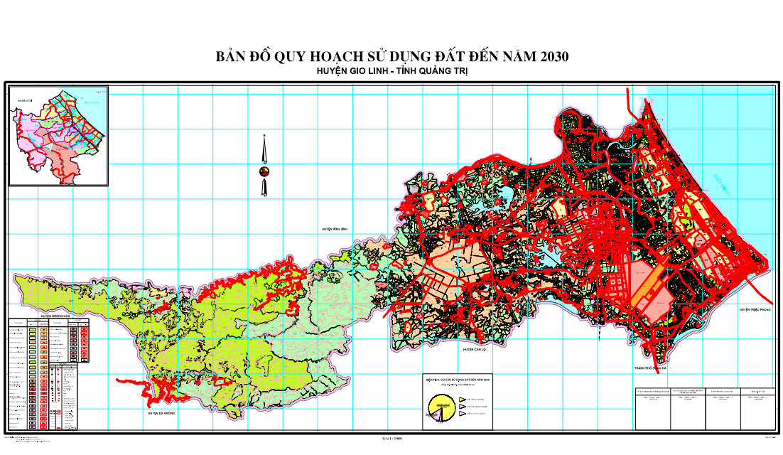 Bản đồ quy hoạch Huyện Gio Linh, Quảng Trị|Kế hoạch sử dụng đất