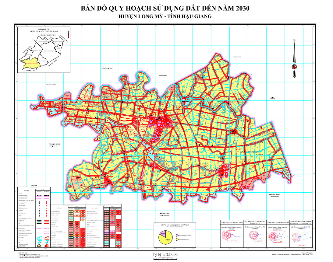 Bản đồ quy hoạch Huyện Long Mỹ, Hậu Giang|Quy hoạch Sử dụng Đất