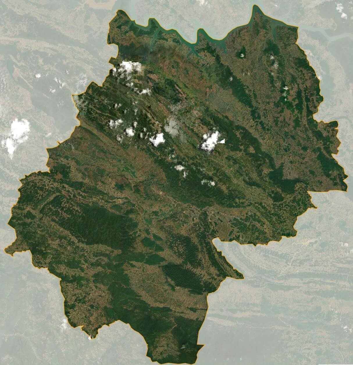 Bản đồ vệ tinh huyện Mộc Châu