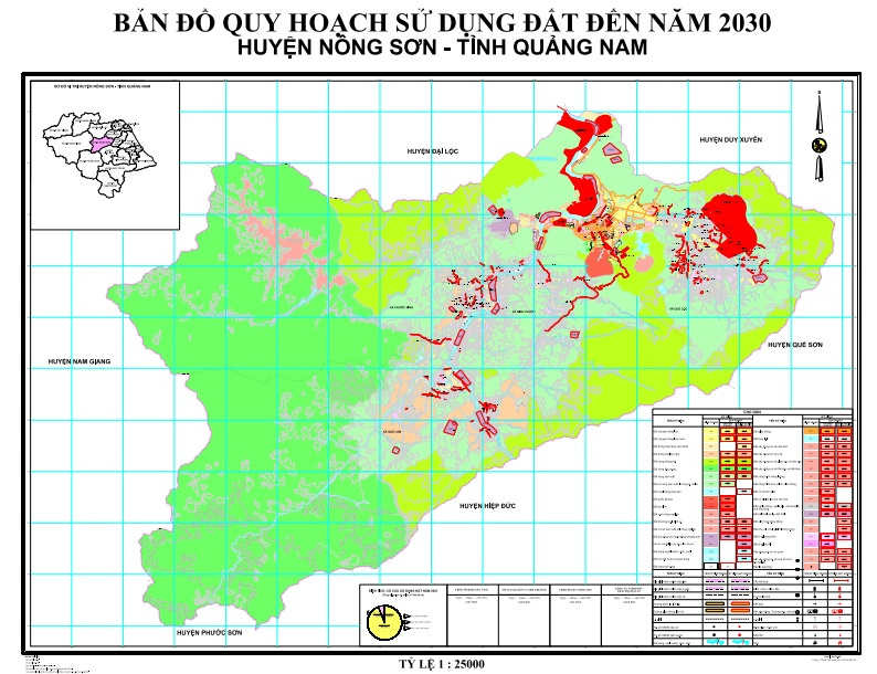 Bản đồ quy hoạch Huyện Nông Sơn, Quảng Nam| Kế hoạch sử dụng đất