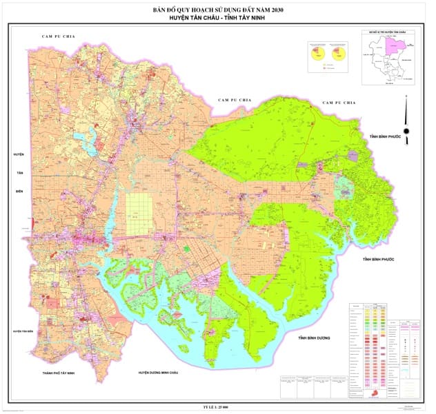 Bản đồ quy hoạch huyện Tân Châu, Tây Ninh 2024| Kế hoạch sử dụng đất 1 Bản đồ quy hoạch sử dụng đất đến 2030, H. Tân Châu