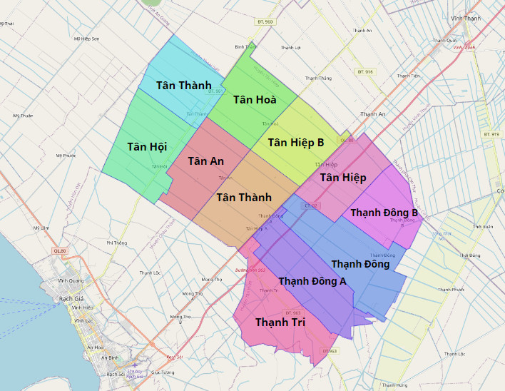 Bản đồ quy hoạch Huyện Tân Hiệp, Kiên Giang| Kế hoạch sử dụng đất