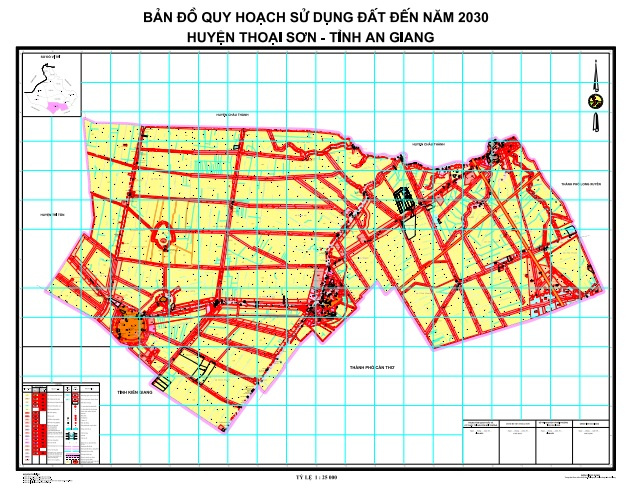 Bản đồ quy hoạch Huyện Thoại Sơn, An Giang| Kế hoạch sử dụng đất
