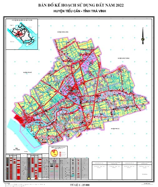 Bản đồ quy hoạch huyện Tiểu Cần, Tỉnh Trà Vinh năm 2024 3 Bản đồ kế hoạch sử dụng đất năm 2022, huyện Tiểu Cần