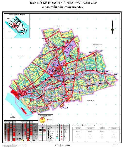 Bản đồ quy hoạch Huyện Tiểu Cần, Trà Vinh|Kế hoạch sử dụng đất
