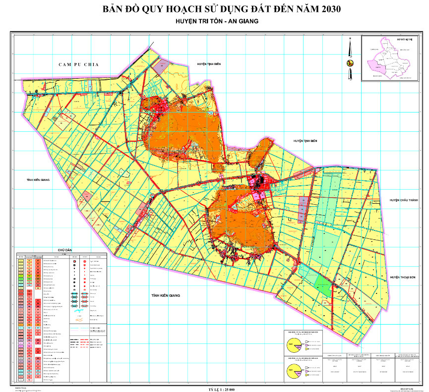Bản đồ quy hoạch Huyện Tri Tôn, An Giang| Kế hoạch sử dụng đất