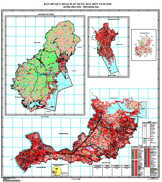 Bản đồ quy hoạch huyện Vĩnh Cửu, Đồng Nai 2024| Kế hoạch sử dụng đất 1 Bản đồ quy hoạch sử dụng đất thời kỳ 2021-2030 huyện Vĩnh Cửu