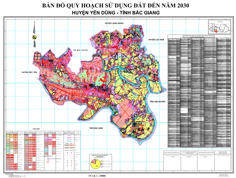 Bản đồ quy hoạch huyện Yên Dũng, Bắc Giang 2024| Kế hoạch sử dụng đất 1 Bản đồ quy hoạch sử dụng đất huyện Yên Dũng đến 2030