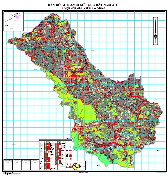 Bản đồ quy hoạch huyện Yên Minh, Hà Giang 2024| Kế hoạch sử dụng đất 2 Bản đồ kế hoạch sử dụng đất năm 2023, huyện Yên Minh