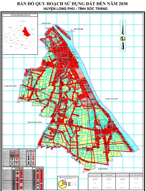 Bản đồ quy hoạch kế hoạch huyện Long Phú (Sóc Trăng) 2024 1 Bản đồ quy hoạch sử dụng đất đến 2030, huyện Long Phú